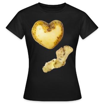Kartoffel - Frauen T-Shirt - Schwarz - Vorne - AI Model Female 172 dark (172cm)