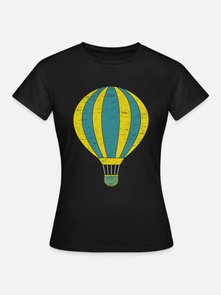 Ballon à air chaud cadeau gaz panier - T-shirt Femme - noir