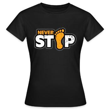 Füße Fuß Geschenk - Frauen T-Shirt - Schwarz - Vorne - AI Model Female 172 dark (172cm)