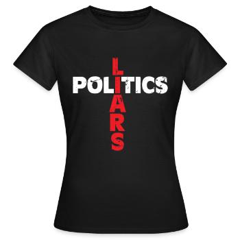 Cadeau anti-politique menteur corrompu - T-shirt Femme - noir - Devant - AI Model Female 172 dark (172cm)