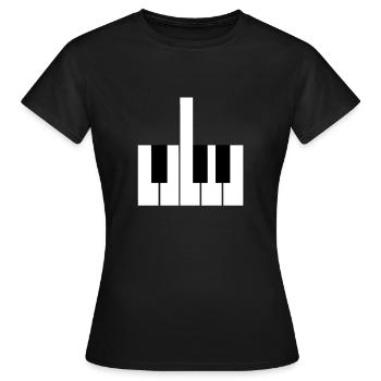 Klavier Mittelfinger Geschenk Musik Piano Oper Fun - Frauen T-Shirt - Schwarz - Vorne - AI Model Female 172 dark (172cm)