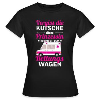 Sanitäterin Notärztin Rettungsdienst Geschenk - Frauen T-Shirt - Schwarz - Vorne - AI Model Female 172 dark (172cm)