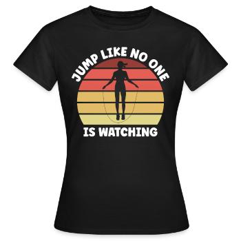 Hobby Sportart Seilhüpfen Hüpfen Design - Frauen T-Shirt - Schwarz - Vorne - AI Model Female 172 dark (172cm)