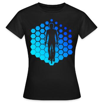 Femmes Vélo Vélo VTT Vélo Vélo Cyclisme - T-shirt Femme - noir - Devant - AI Model Female 172 dark (172cm)
