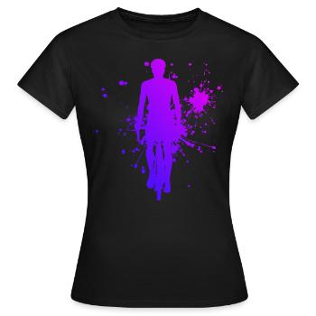 Cycling Cycling Cycling Cycling - Women's T-Shirt - black - Front - AI Model Female 172 dark (172cm)