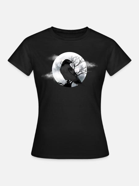 Moon Crow - Vrouwen T-shirt - zwart