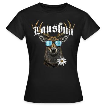 Lausbua T-shirt Chemise traditionnelle homme Chemise traditionnelle - T-shirt Femme - noir - Devant - AI Model Female 172 dark (172cm)