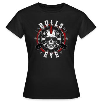 Dart Darts Dart Player Lover Gift Skull - Women's T-Shirt - black - Front - AI Model Female 172 dark (172cm)