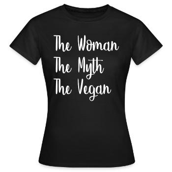 La femme le mythe le végétalien - T-shirt Femme - noir - Devant - AI Model Female 172 dark (172cm)
