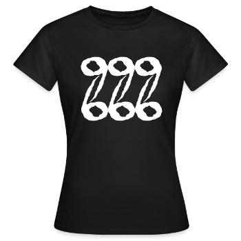 666 999 - Frauen T-Shirt - Schwarz - Vorne - AI Model Female 172 dark (172cm)