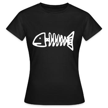 toter fisch - Frauen T-Shirt - Schwarz - Vorne - AI Model Female 172 dark (172cm)