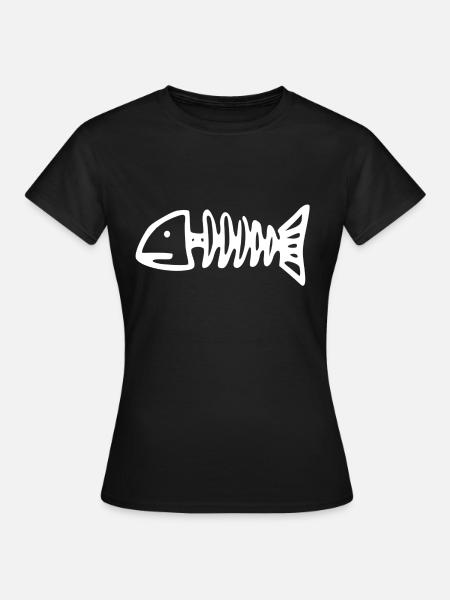 toter fisch - Frauen T-Shirt - Schwarz
