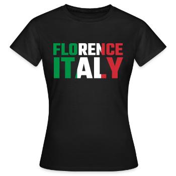 Florence, Italie - T-shirt Femme - noir - Devant - AI Model Female 172 dark (172cm)