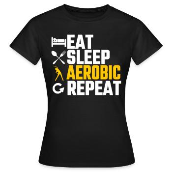 Aérobic - T-shirt Femme - noir - Devant - AI Model Female 172 dark (172cm)
