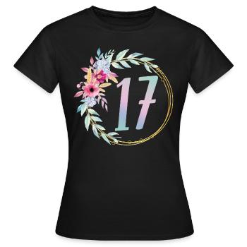 17. Geburtstag - Frauen T-Shirt - Schwarz - Vorne - AI Model Female 172 dark (172cm)