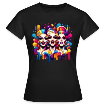 Queens' Jubel - Queens' Cheer - Frauen T-Shirt - Schwarz - Vorne - AI Model Female 172 dark (172cm)