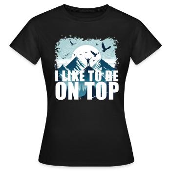 J’AIME ÊTRE AU SOMMET - T-shirt Femme - noir - Devant - AI Model Female 172 dark (172cm)