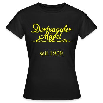 Dortmunder Maedel - Frauen T-Shirt - Schwarz - Vorne - AI Model Female 172 dark (172cm)