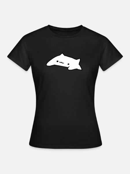 Bongo Cat Meme - Frauen T-Shirt - Schwarz