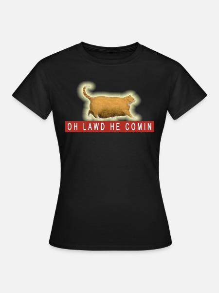 Chonk Cat Meme - Frauen T-Shirt - Schwarz