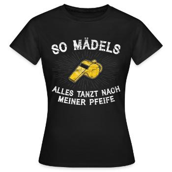 Ironisches Schiri Schiedsrichter Sport Fun Shirt - Frauen T-Shirt - Schwarz - Vorne - AI Model Female 172 dark (172cm)