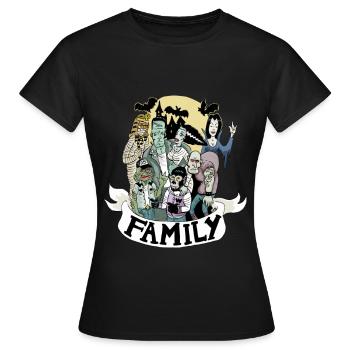 family_monster - T-shirt Femme - noir - Devant - AI Model Female 172 dark (172cm)