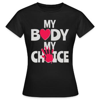 Mon corps Ma décision - T-shirt Femme - noir - Devant - AI Model Female 172 dark (172cm)