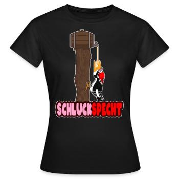 Schluckspecht Geschenkidee - Frauen T-Shirt - Schwarz - Vorne - AI Model Female 172 dark (172cm)