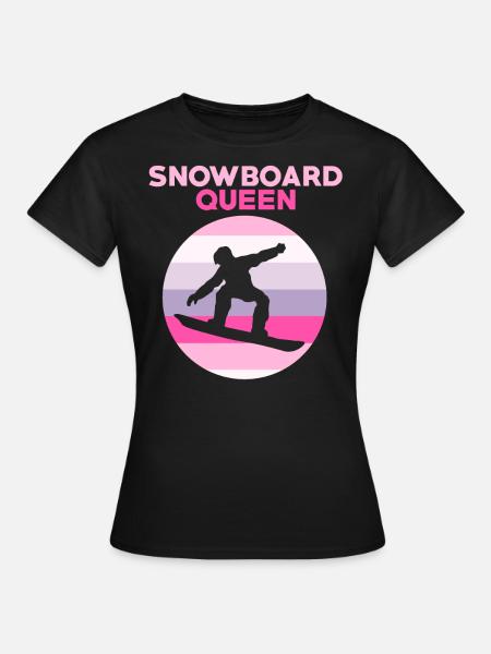 Snowboard Fahrer Snowboardfahrer Winterurlaub - Frauen T-Shirt - Schwarz