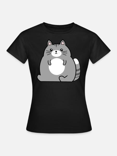 Big cat cat lover fat cats - Women's T-Shirt - black