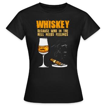 Whisky cigare et whisky - T-shirt Femme - noir - Devant - AI Model Female 172 dark (172cm)
