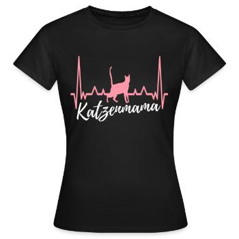 Chat maman chat dame - T-shirt Femme - noir - Devant - AI Model Female 172 dark (172cm)