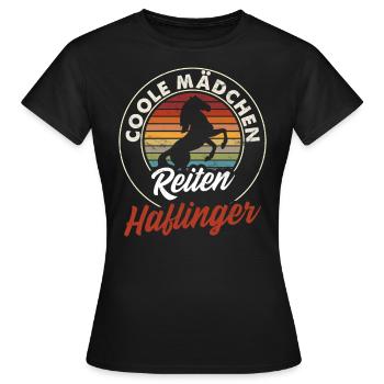Haflinger Pferd Pferdegeburtstag Reiterinnen - Frauen T-Shirt - Schwarz - Vorne - AI Model Female 172 dark (172cm)