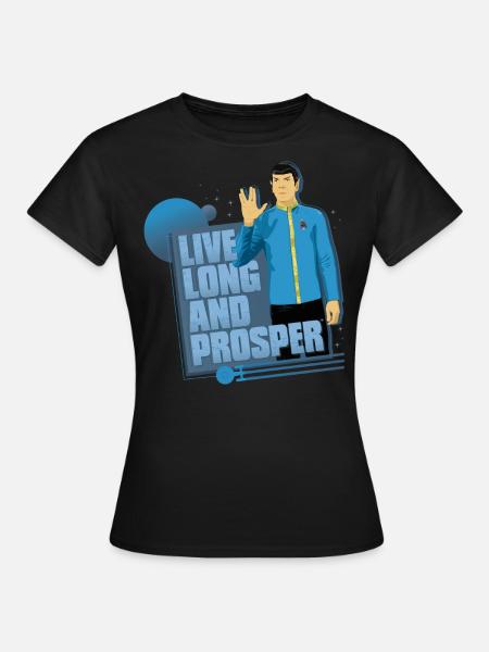 Star Trek The Original Series Live And Prosper - Frauen T-Shirt - Schwarz