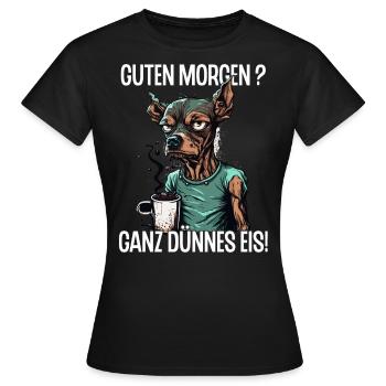 Arbeit Lustig Spruch Geschenk Tasse Kollege Arbeit - Frauen T-Shirt - Schwarz - Vorne - AI Model Female 172 dark (172cm)