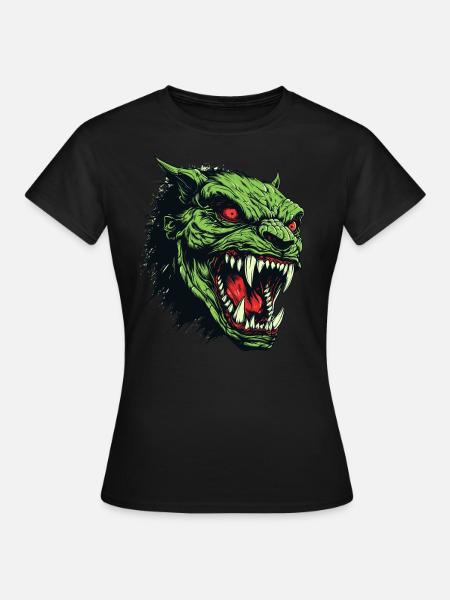 Orkkopf, Dämon, Ghul - Frauen T-Shirt - Schwarz