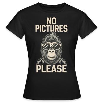 Pas de photos s’il vous plaît - T-shirt Femme - noir - Devant - AI Model Female 172 dark (172cm)