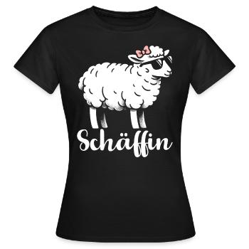Chef Chefin Schaf Geschenk Schäfin Spruch - Frauen T-Shirt - Schwarz - Vorne - AI Model Female 172 dark (172cm)