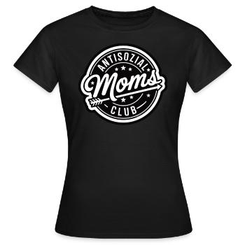 Antisozial moms club - Frauen T-Shirt - Schwarz - Vorne - AI Model Female 172 dark (172cm)