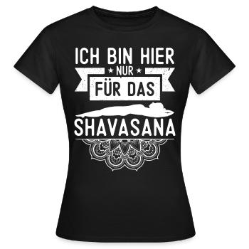 Shavasana YogaMandala Zen - Frauen T-Shirt - Schwarz - Vorne - AI Model Female 172 dark (172cm)