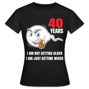 Cadeau d’anniversaire de 40 ans 40 ans - T-shirt Femme - noir - Devant - AI Model Female 172 dark (172cm)
