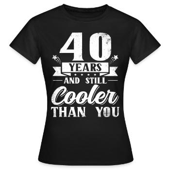 Cadeau d’anniversaire de 40 ans 40 ans - T-shirt Femme - noir - Devant - AI Model Female 172 dark (172cm)