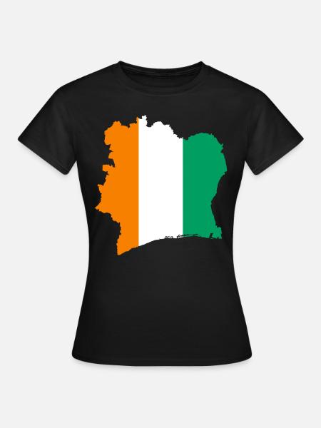 Côte D’Ivoire Côte d’Ivoire Cadeau drapeau pays - T-shirt Femme - noir