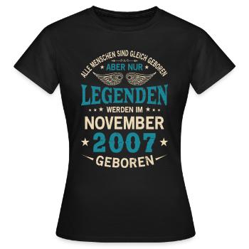 Toutes les personnes naissent égales Novembre 2007 - T-shirt Femme - noir - Devant - AI Model Female 172 dark (172cm)