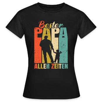 Bester Papa aller Zeiten 1 Kind Ehemann Papa - Frauen T-Shirt - Schwarz - Vorne - AI Model Female 172 dark (172cm)