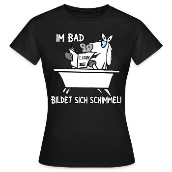 Im Bad bildet sich Schimmel - Frauen T-Shirt - Schwarz - Vorne - AI Model Female 172 dark (172cm)