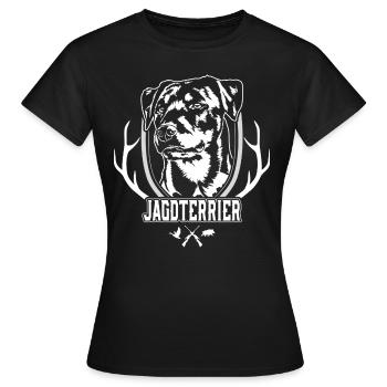 Chiens de chasse Terrier Chien de chasse Chien de chasse Wilsigns - T-shirt Femme - noir - Devant - AI Model Female 172 dark (172cm)