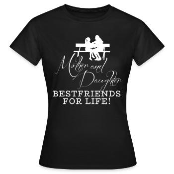 Maman fille - T-shirt Femme - noir - Devant - AI Model Female 172 dark (172cm)