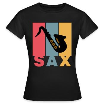 SAXOPHONIST - Sax - Women's T-Shirt - black - Front - AI Model Female 172 dark (172cm)