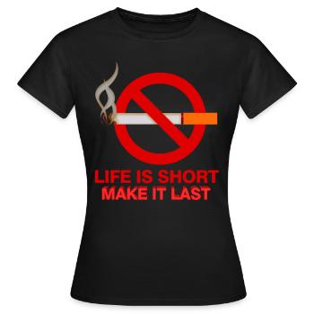 Fumeur fumeur cigarette cadeau - T-shirt Femme - noir - Devant - AI Model Female 172 dark (172cm)
